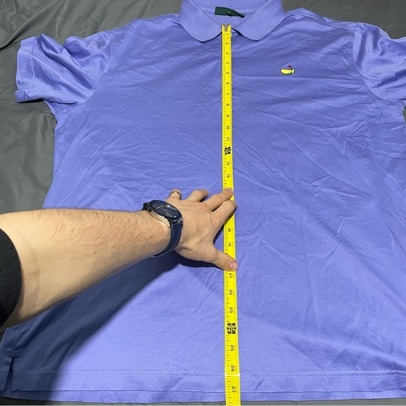 The Masters Polo Shirt Men’s XL 100% Pima Cotton Golf Preppy Outdoor Purple Flag - Picture 7 of 10